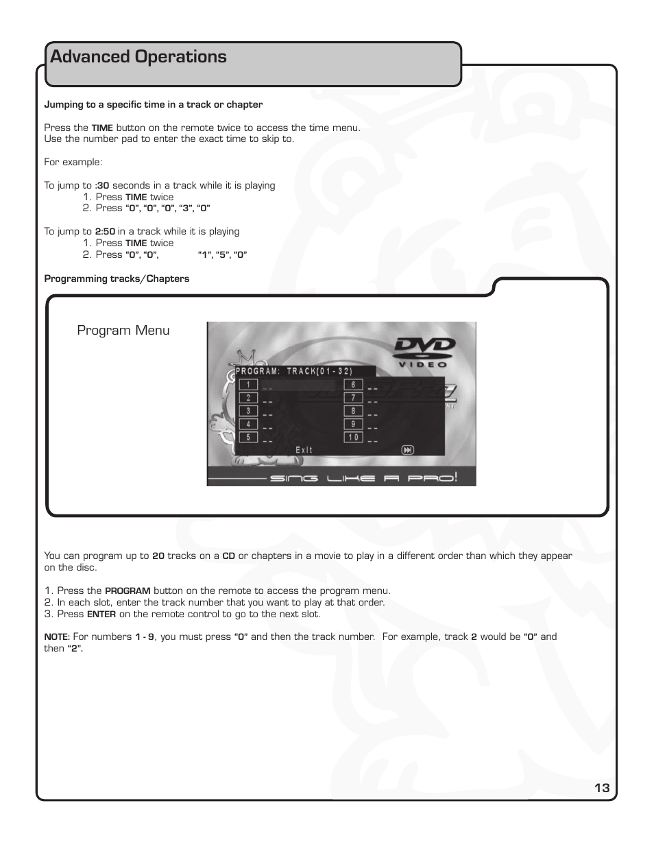Advanced operations | VocoPro DVX-880 Pro User Manual | Page 19 / 34