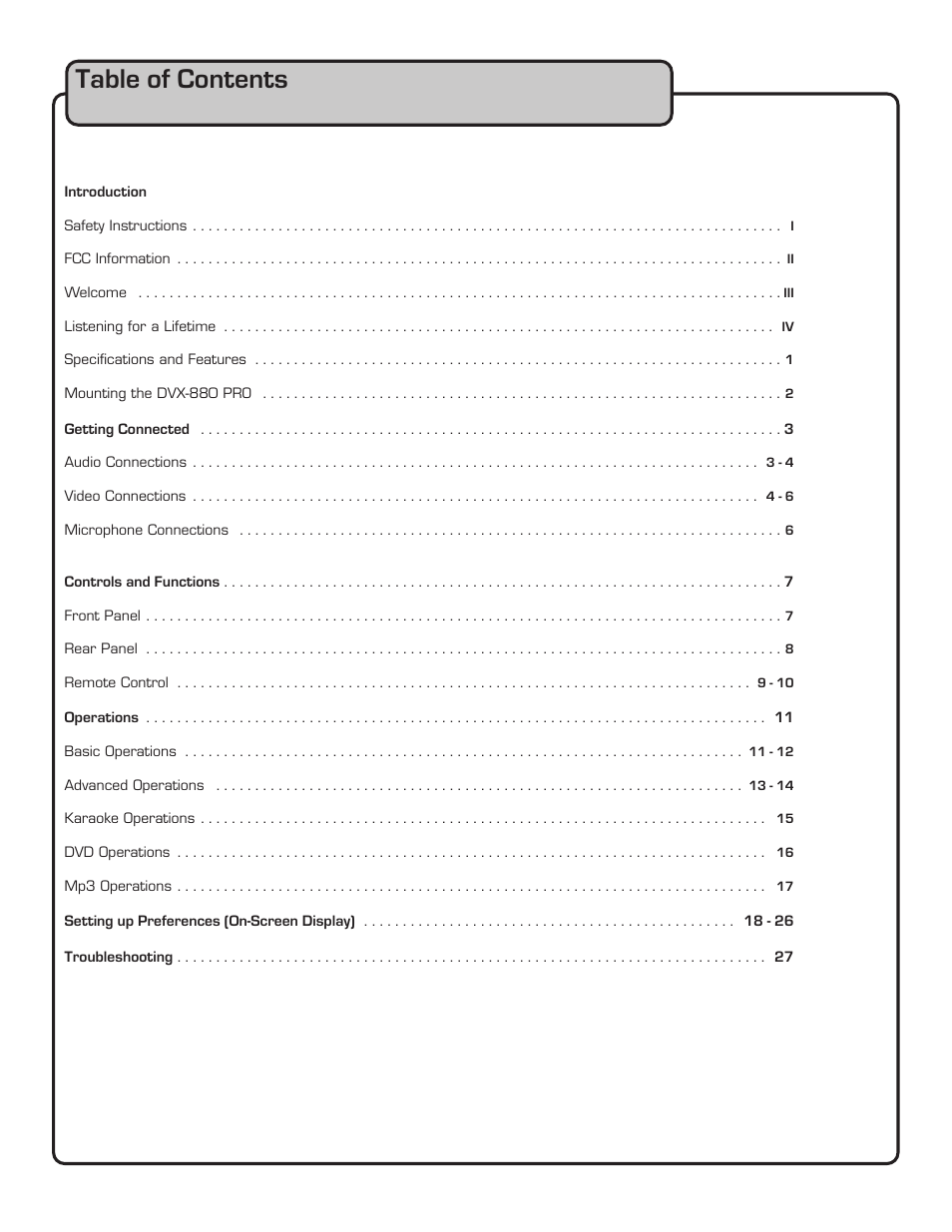 VocoPro DVX-880 Pro User Manual | Page 2 / 34