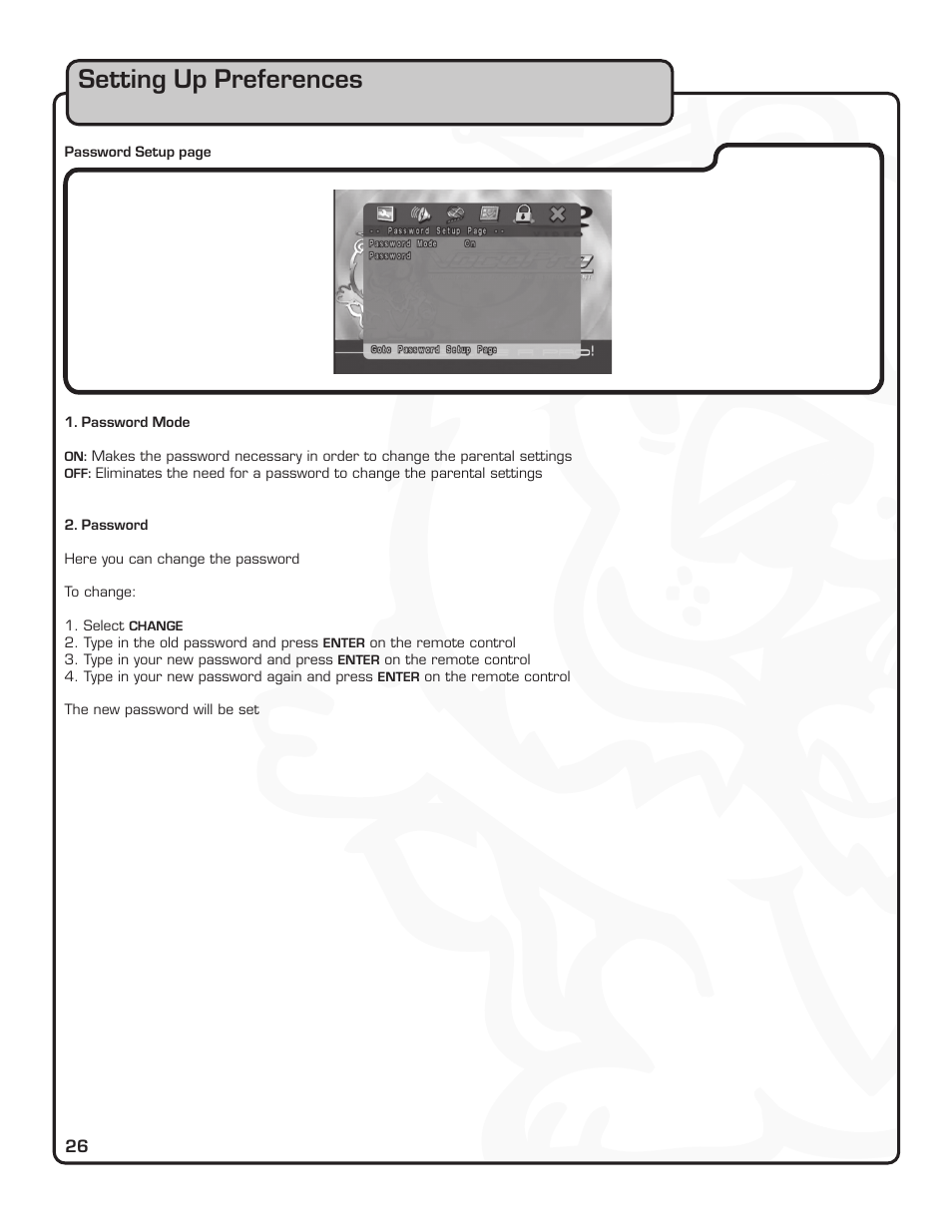 Setting up preferences | VocoPro DVX-880 Pro User Manual | Page 32 / 34