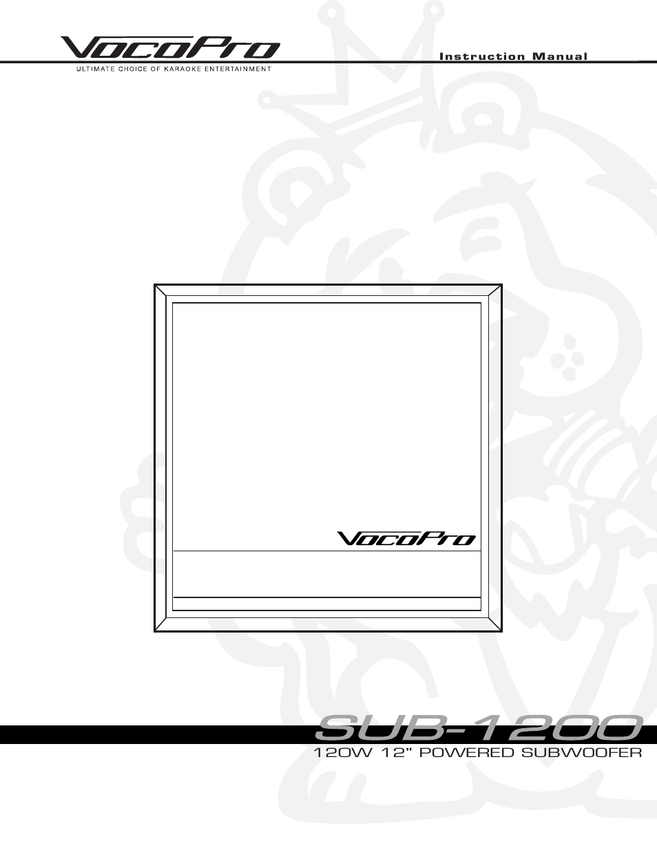 VocoPro SUB-1200 User Manual | 14 pages