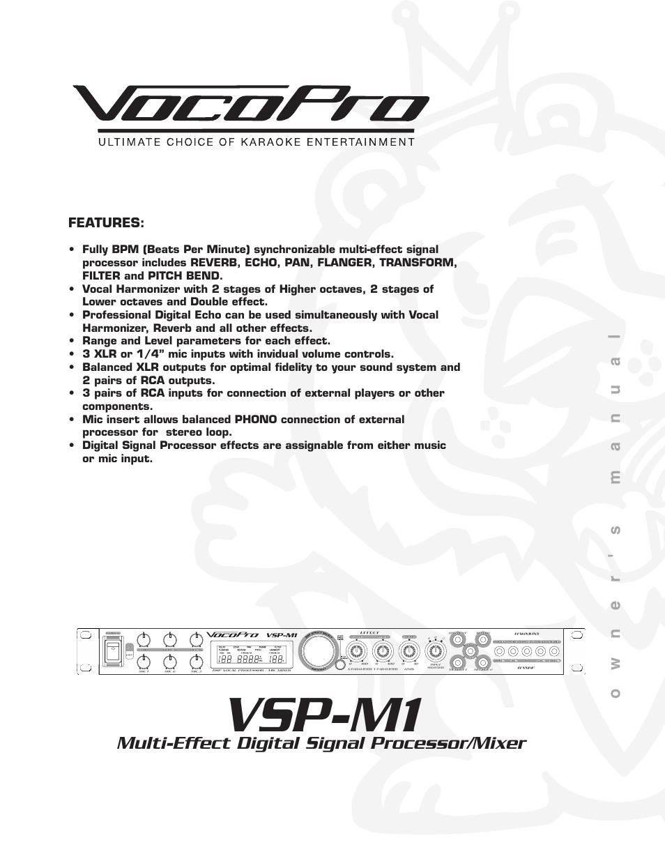 VocoPro VSP-M1 User Manual | 13 pages