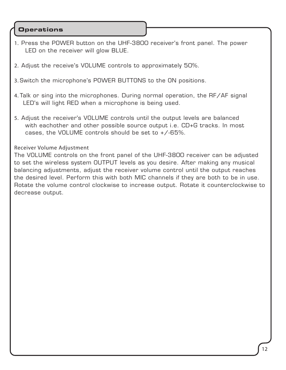 VocoPro UHF-3800 User Manual | Page 13 / 18