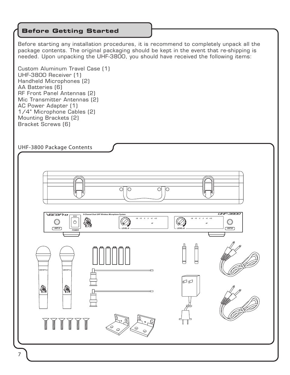 VocoPro UHF-3800 User Manual | Page 8 / 18