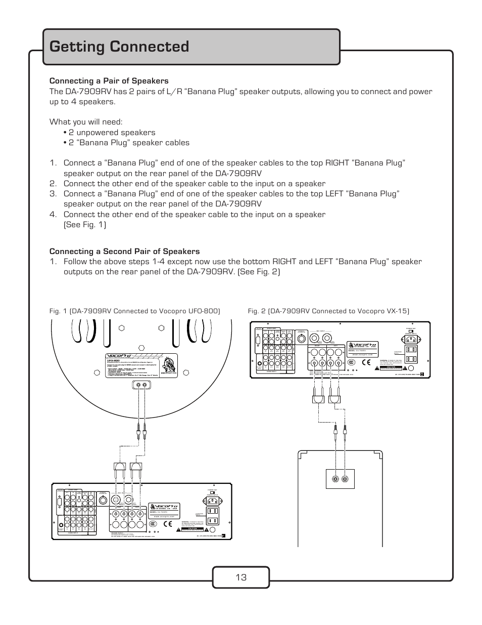 Getting connected | VocoPro DA-7909RV User Manual | Page 15 / 28