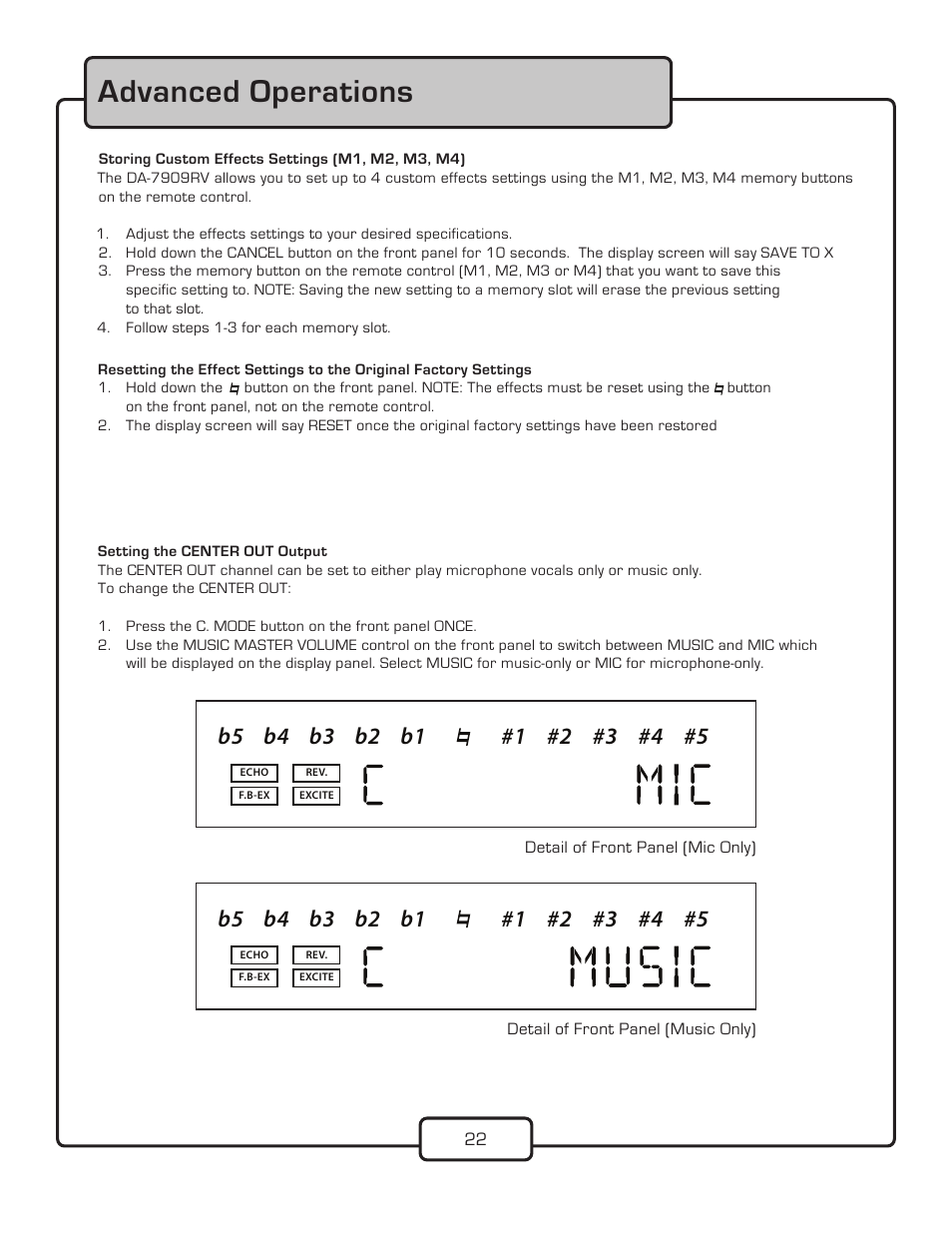 Advanced operations | VocoPro DA-7909RV User Manual | Page 24 / 28