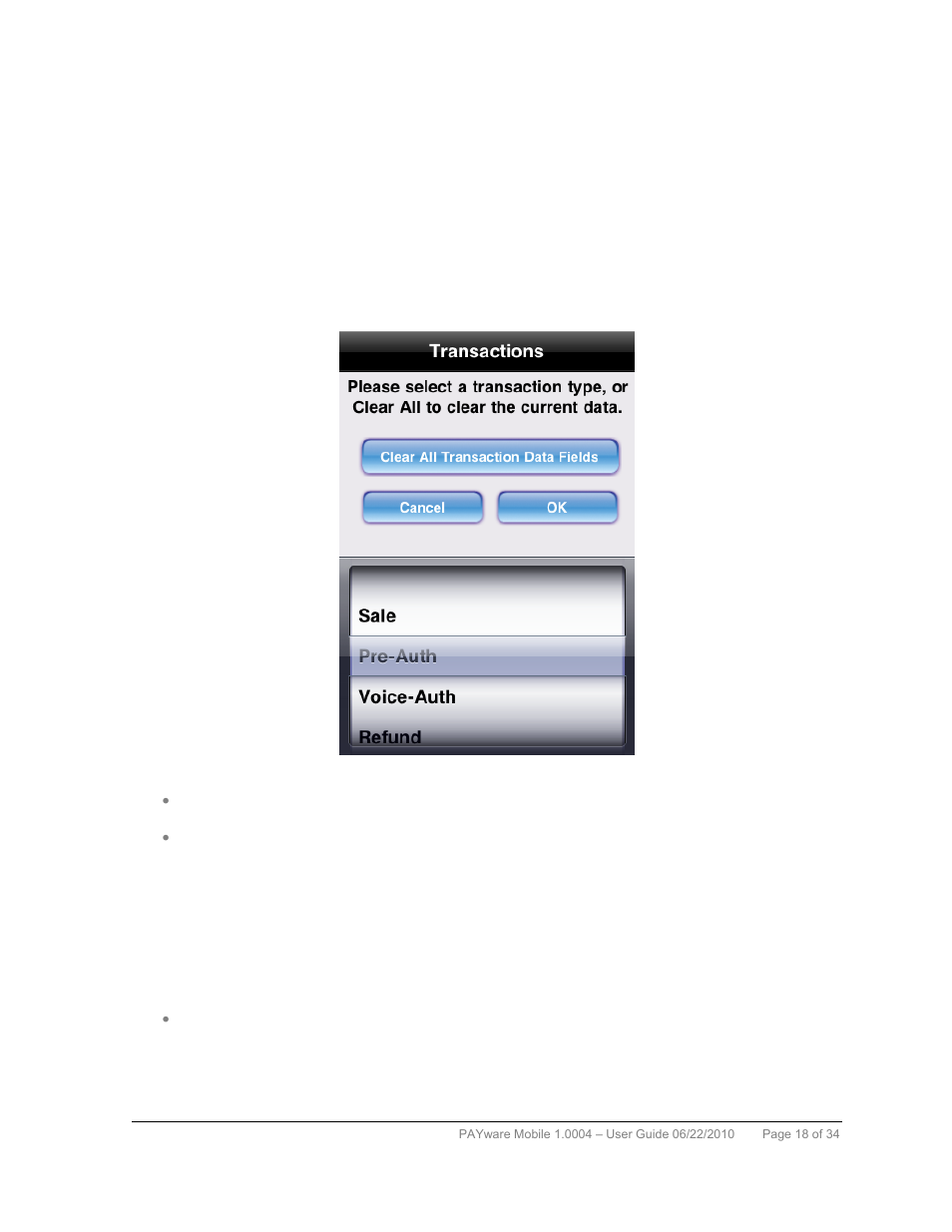 Standard transaction processing | VeriFone PAYWARE MOBILE 1.0004 User Manual | Page 19 / 34