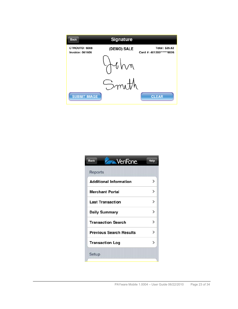 Payware mobile reports | VeriFone PAYWARE MOBILE 1.0004 User Manual | Page 24 / 34