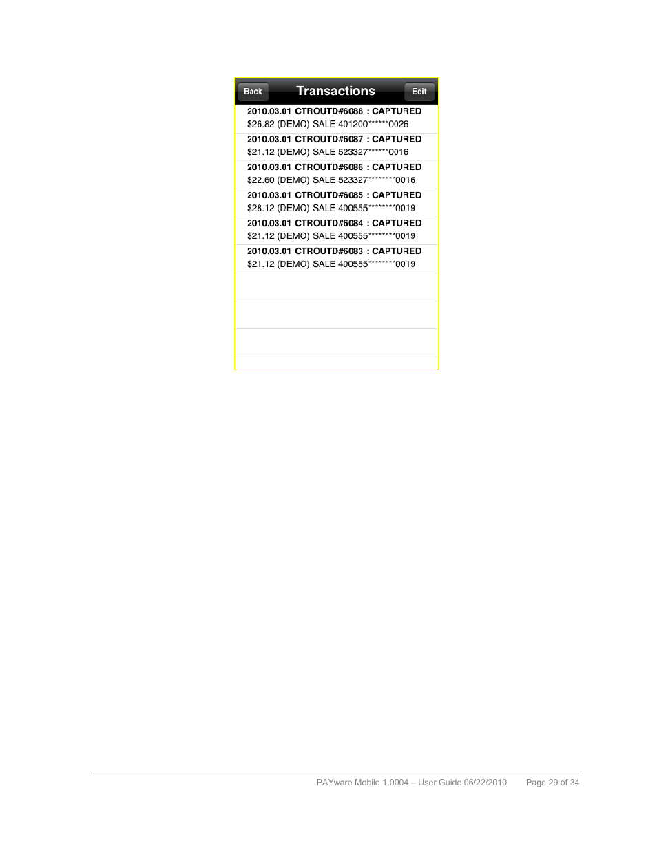 Merchant portal | VeriFone PAYWARE MOBILE 1.0004 User Manual | Page 30 / 34