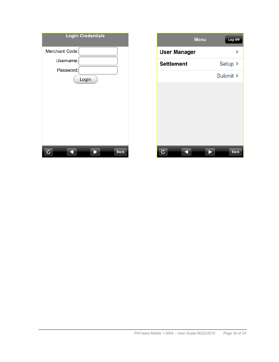 User management, User management 30 | VeriFone PAYWARE MOBILE 1.0004 User Manual | Page 31 / 34