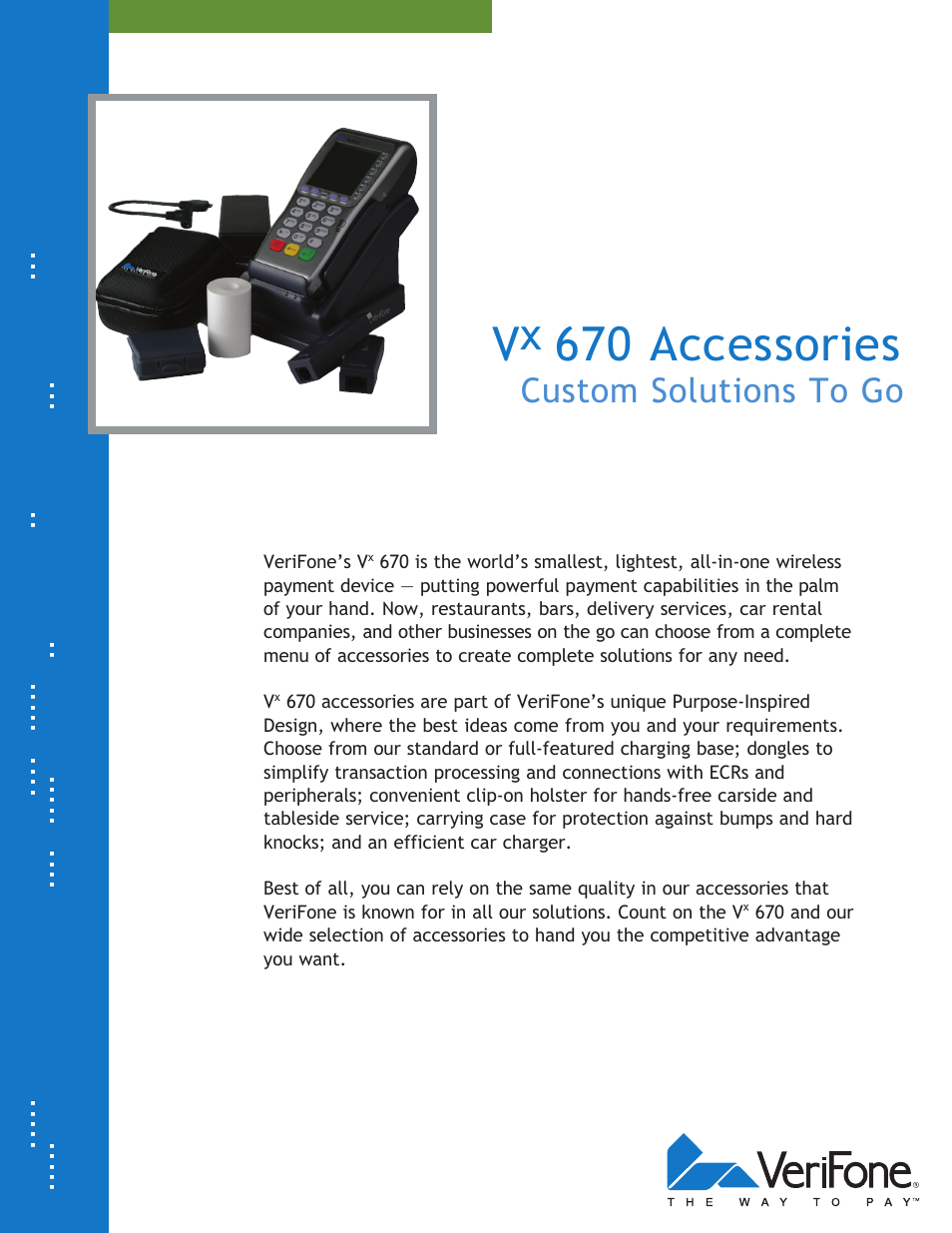 VeriFone Vx 670 User Manual | 2 pages