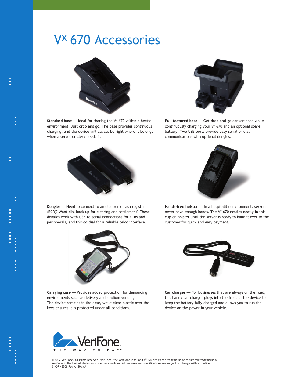 670 accessories | VeriFone Vx 670 User Manual | Page 2 / 2
