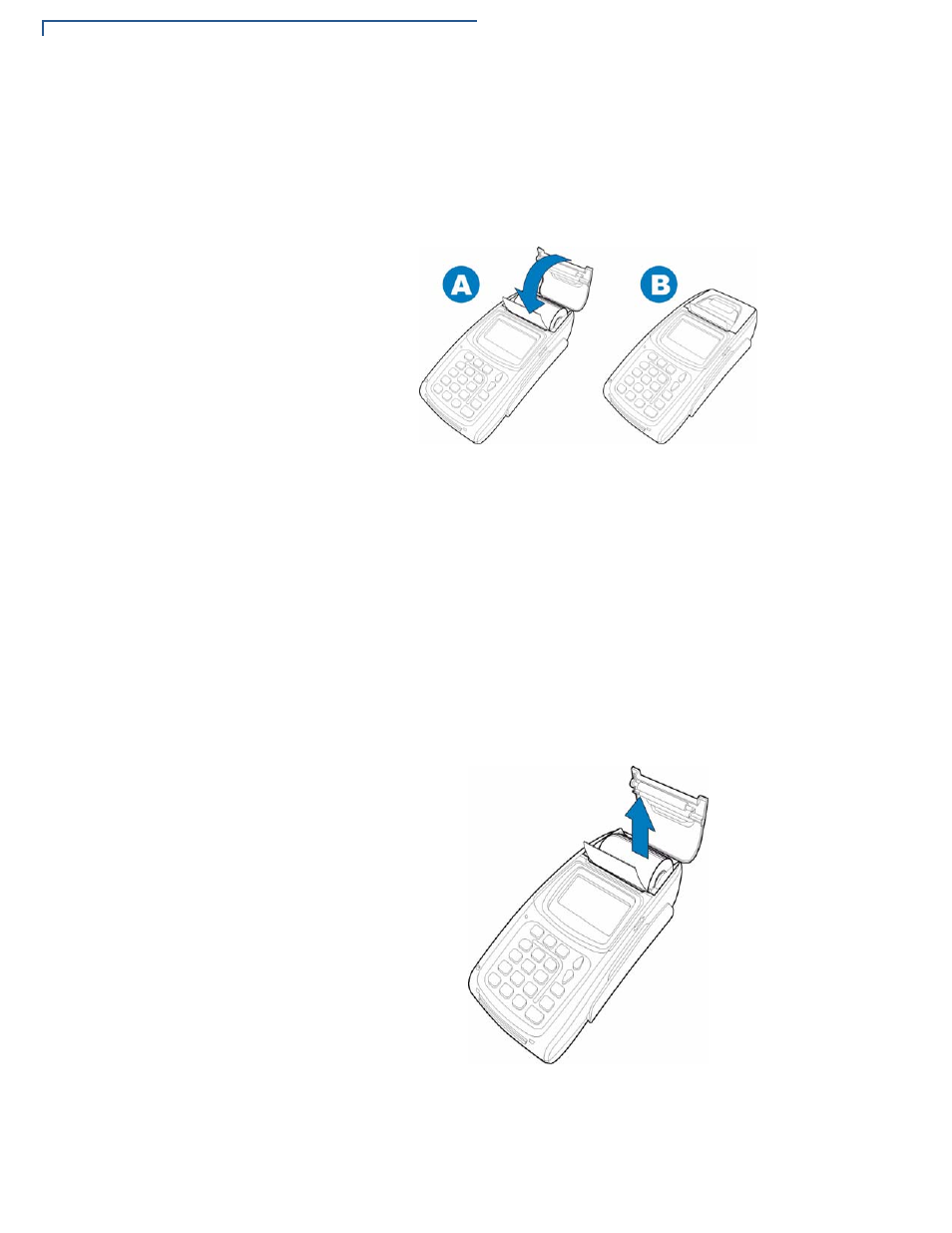 Removing the paper roll from the printer | VeriFone NURIT 8400 User Manual | Page 24 / 50