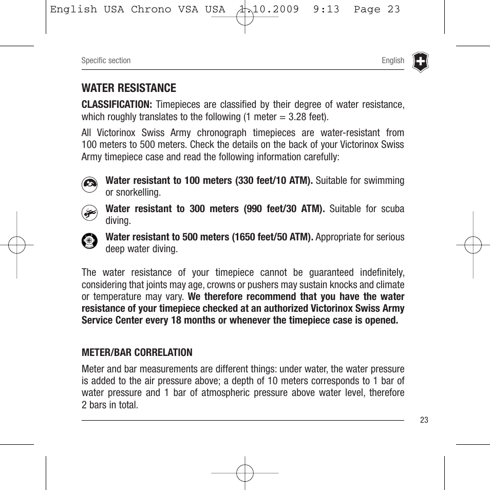 Victorinox Dive Master 500M User Manual | Page 24 / 45