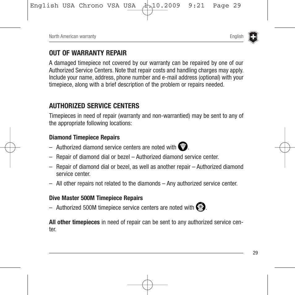 Victorinox Dive Master 500M User Manual | Page 30 / 45