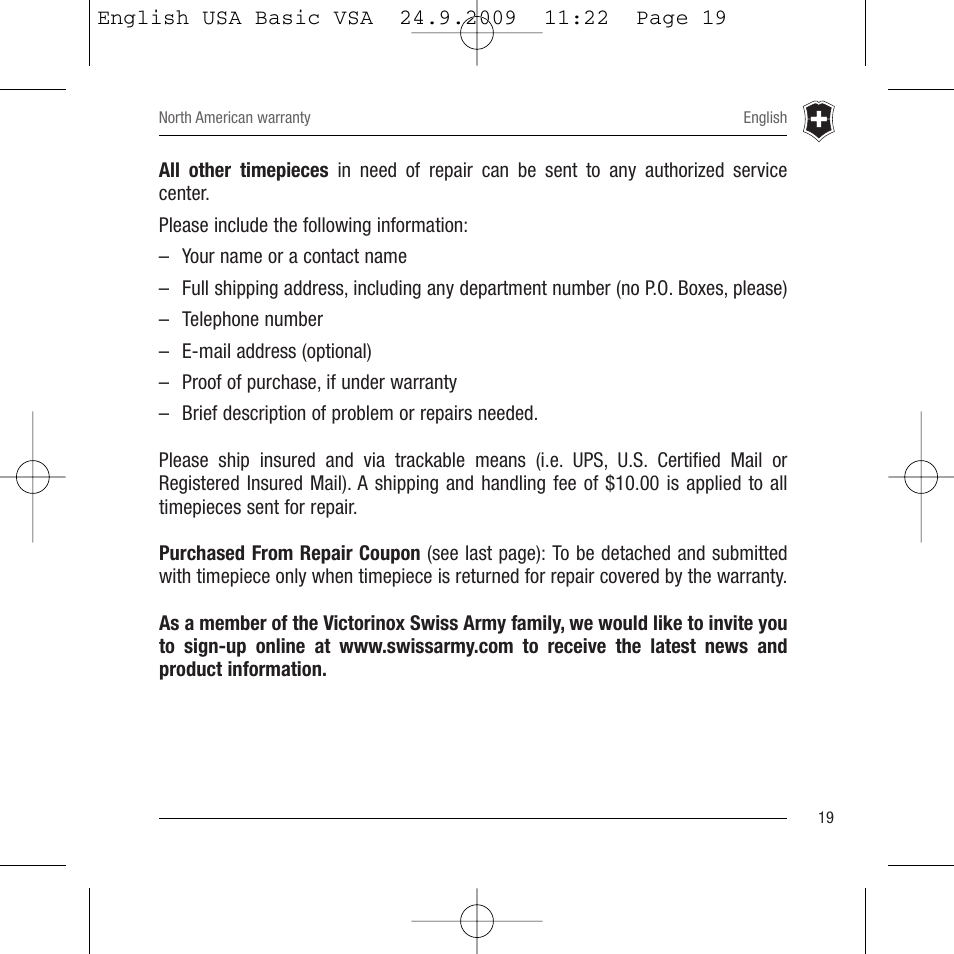 Victorinox Ambassador 241075 User Manual | Page 20 / 36