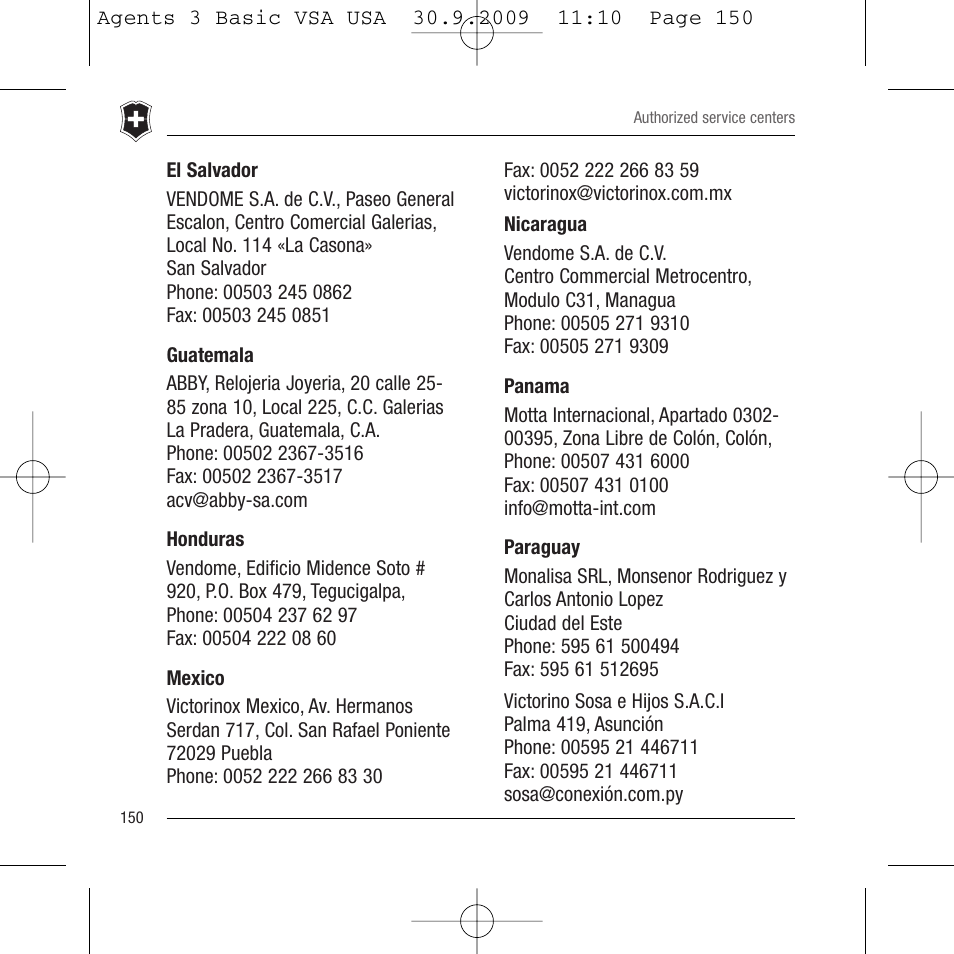 Victorinox Ambassador 241075 User Manual | Page 29 / 36