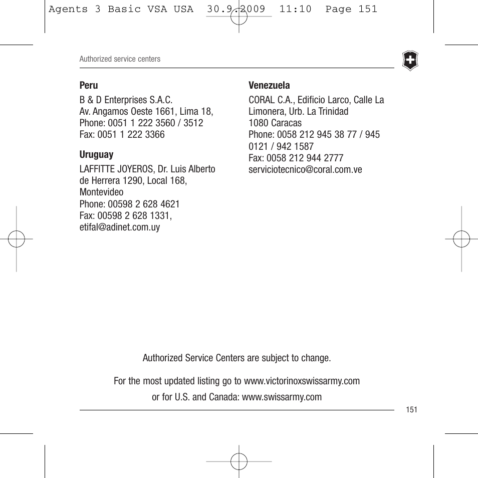 Victorinox Ambassador 241075 User Manual | Page 30 / 36