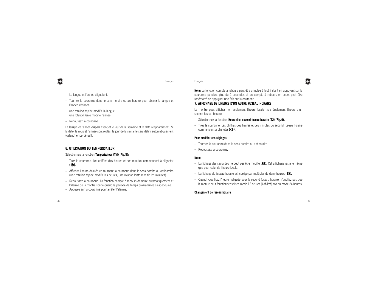 Victorinox Chrono Classic XLS MT User Manual | Page 17 / 29