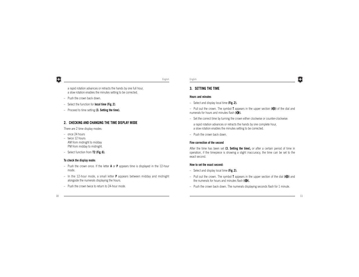 Victorinox Chrono Classic XLS MT User Manual | Page 7 / 29