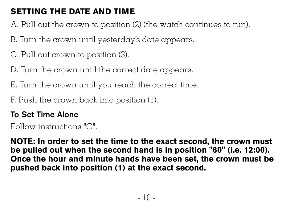 Victorinox CHRONOGRAPHS Watch User Manual | Page 11 / 66