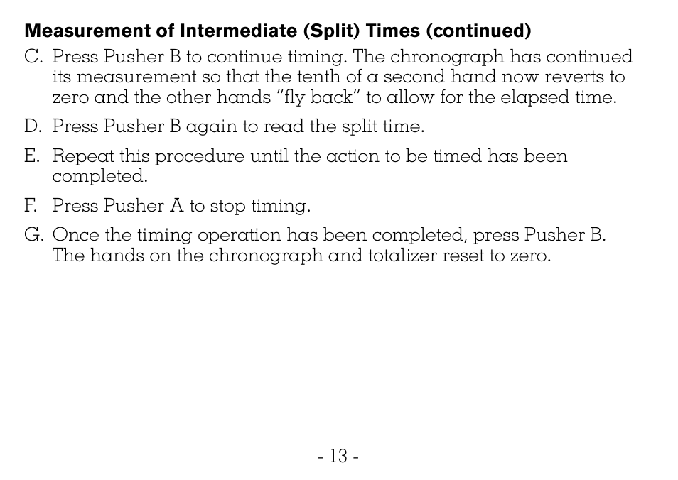 Victorinox CHRONOGRAPHS Watch User Manual | Page 14 / 66