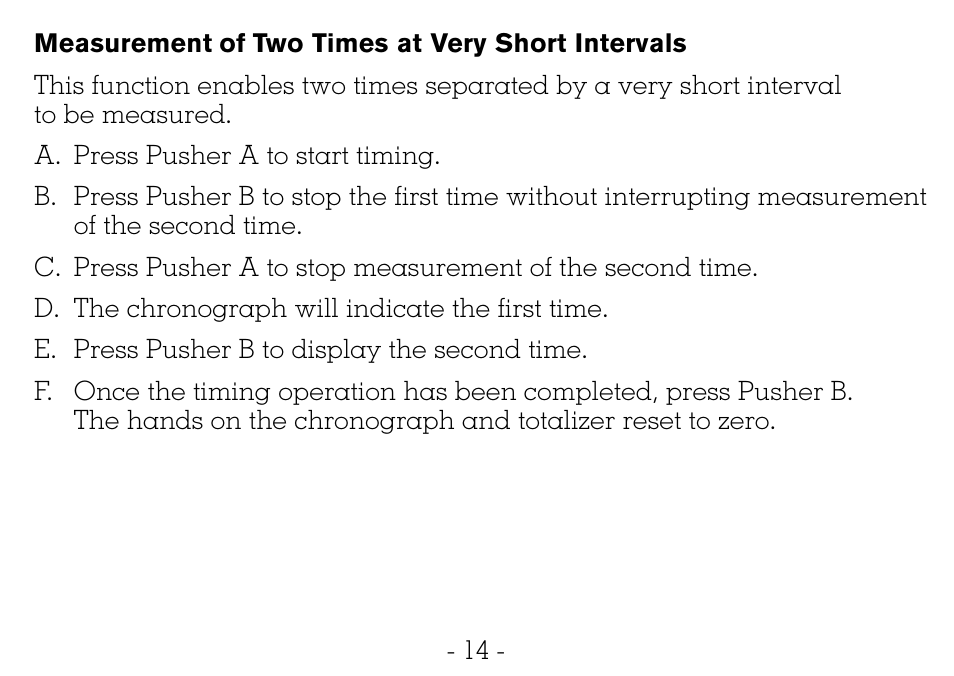 Victorinox CHRONOGRAPHS Watch User Manual | Page 15 / 66