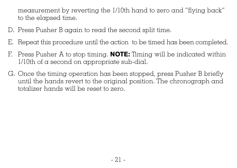 Victorinox CHRONOGRAPHS Watch User Manual | Page 22 / 66