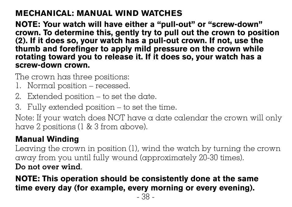 Victorinox CHRONOGRAPHS Watch User Manual | Page 39 / 66