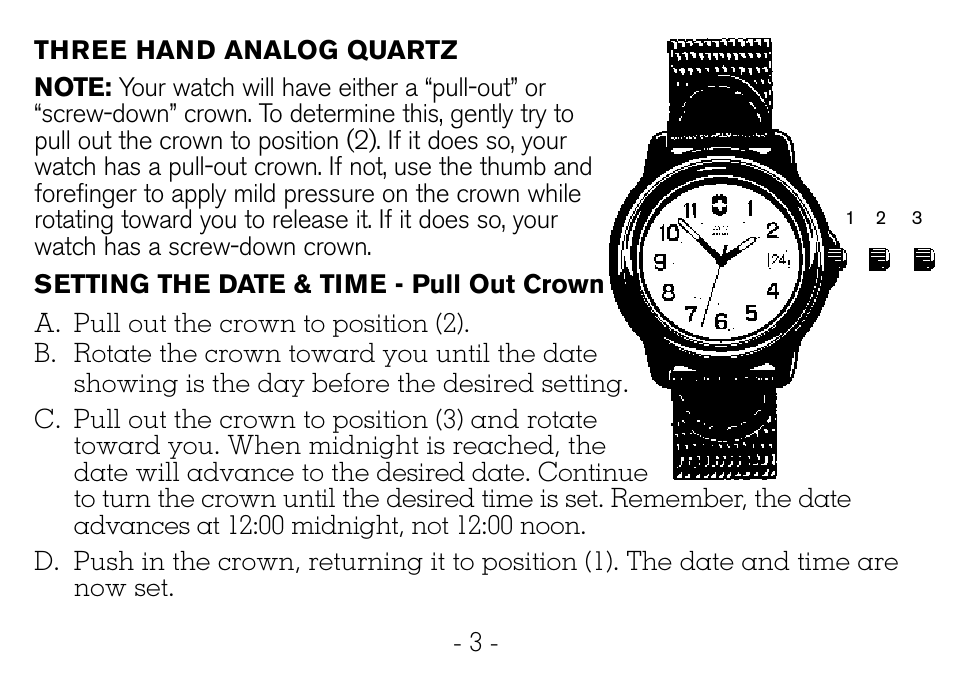 Victorinox CHRONOGRAPHS Watch User Manual | Page 4 / 66