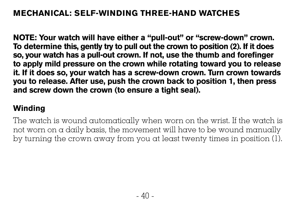 Victorinox CHRONOGRAPHS Watch User Manual | Page 41 / 66