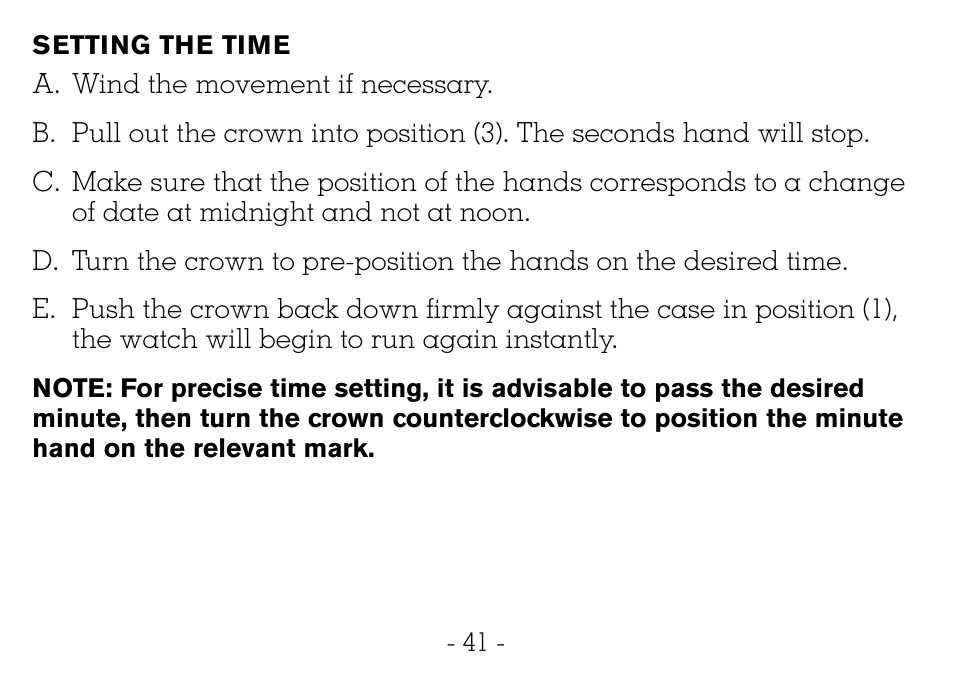 Victorinox CHRONOGRAPHS Watch User Manual | Page 42 / 66