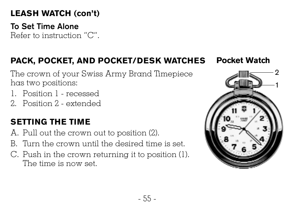 Victorinox CHRONOGRAPHS Watch User Manual | Page 56 / 66