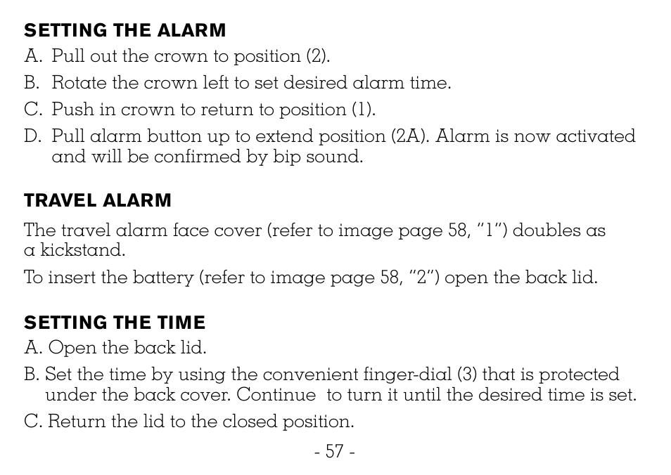 Victorinox CHRONOGRAPHS Watch User Manual | Page 58 / 66