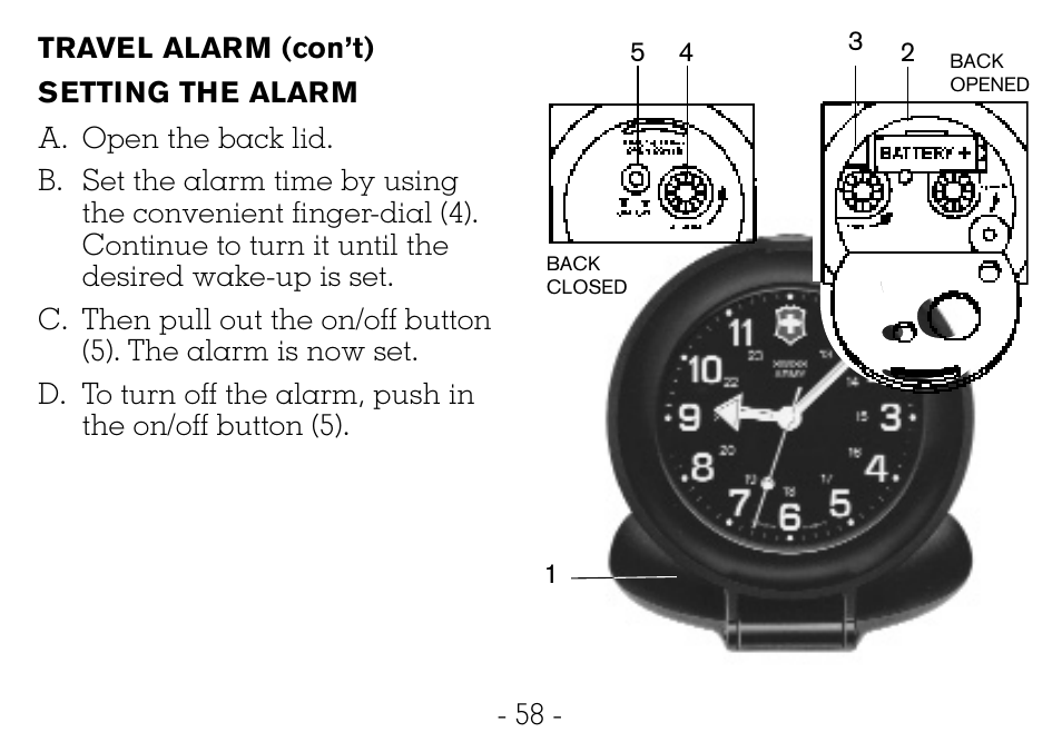 Victorinox CHRONOGRAPHS Watch User Manual | Page 59 / 66