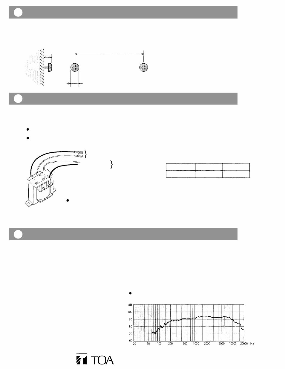 Changing the wattage, Installation, Specifications | Toa electric co., ltd, Impedance) | Vector F-5 US User Manual | Page 2 / 2