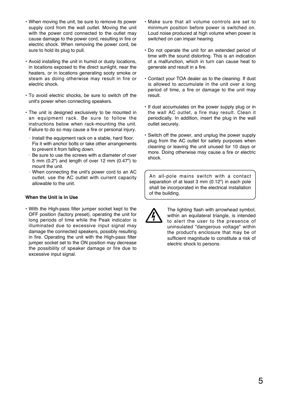 Vector DA-250DH CU User Manual | Page 5 / 20