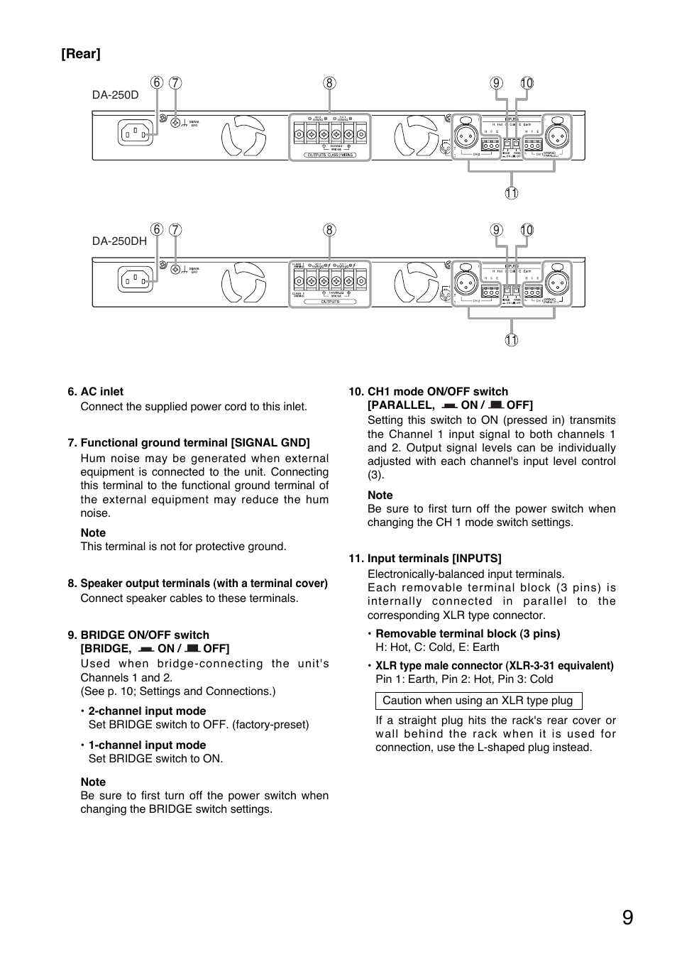 Vector DA-250DH CU User Manual | Page 9 / 20