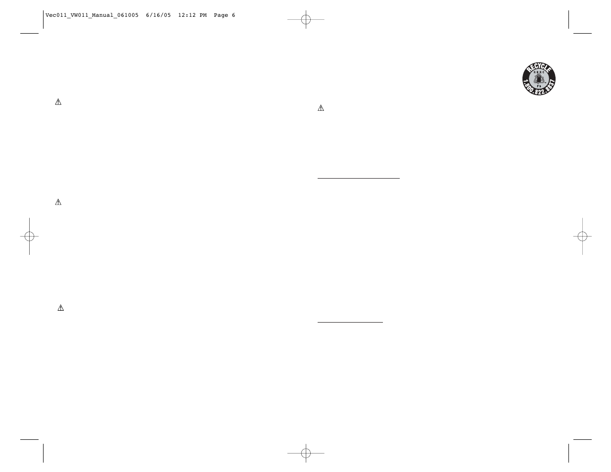 Vector START-IT VEC011 User Manual | Page 6 / 6