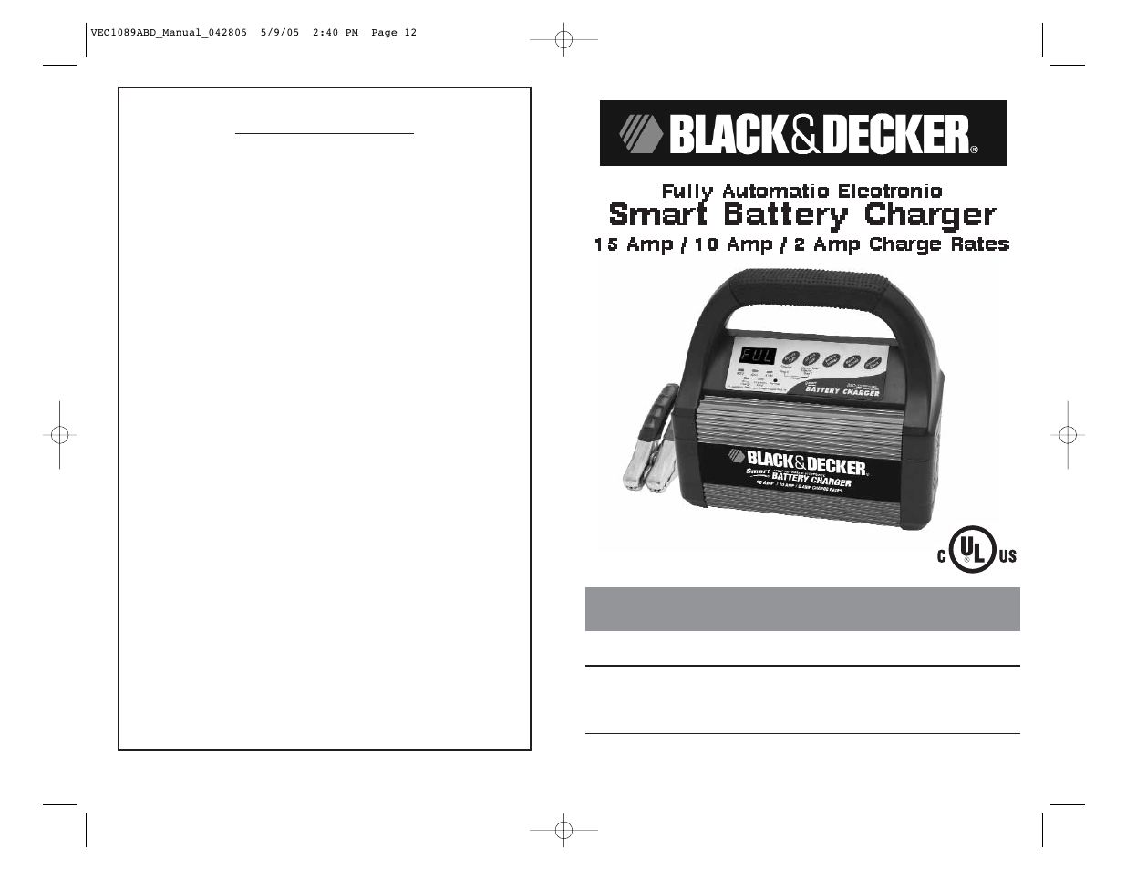 Vector VEC1089ABD User Manual | 8 pages