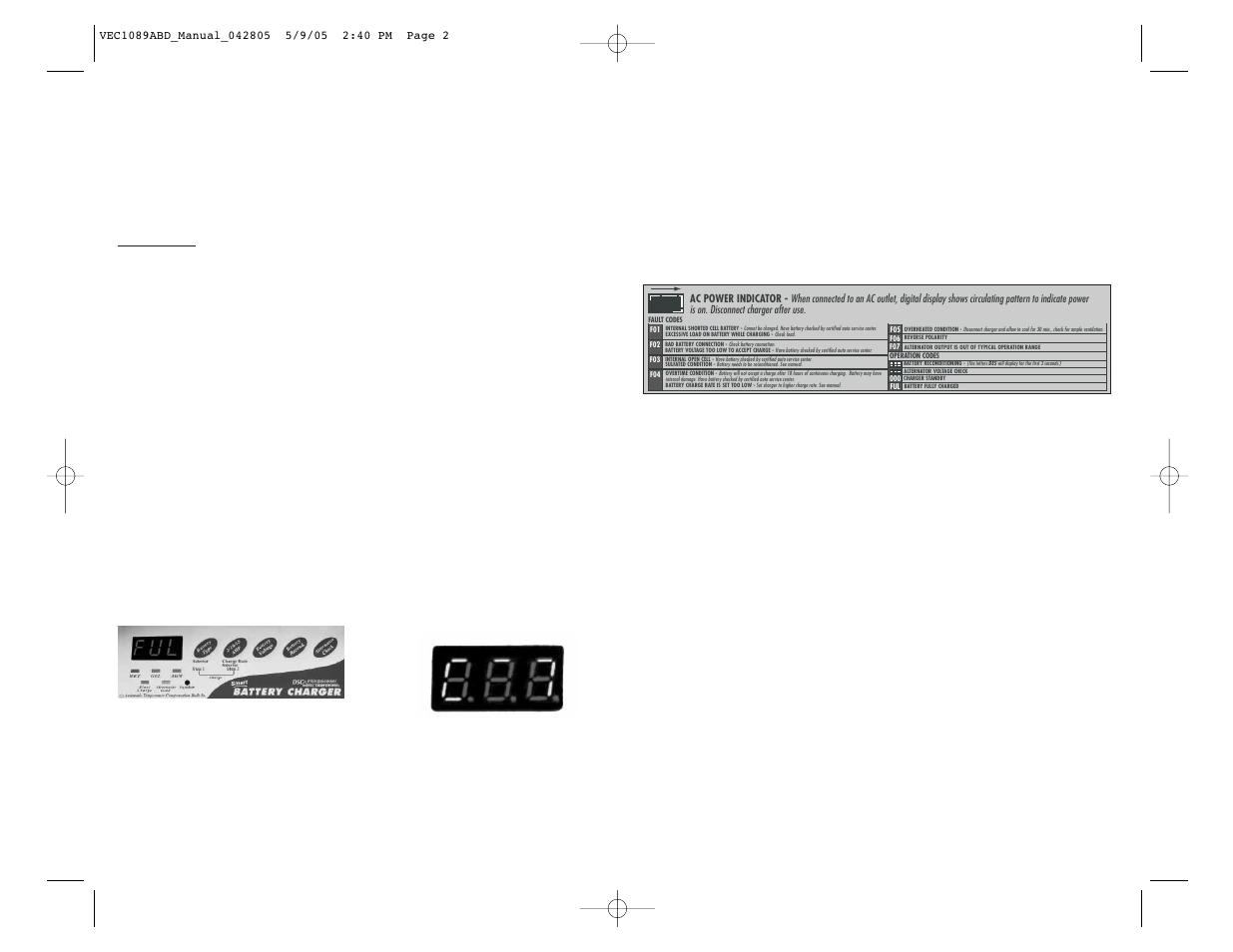 Features, Controls and indicators | Vector VEC1089ABD User Manual | Page 4 / 8