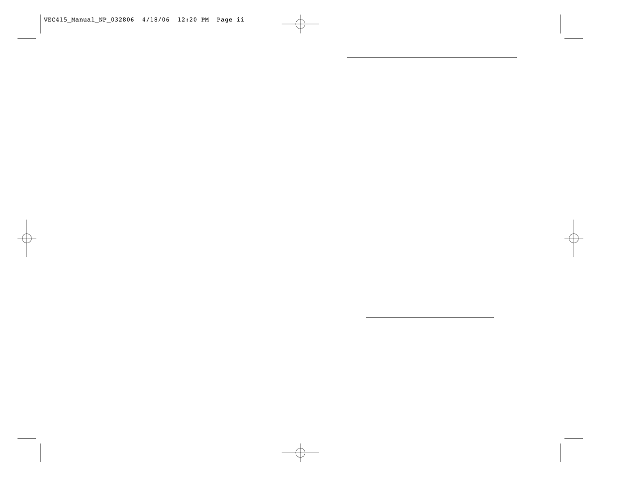 Important safety instructions, Save these instructions | Vector VEC415 User Manual | Page 2 / 6