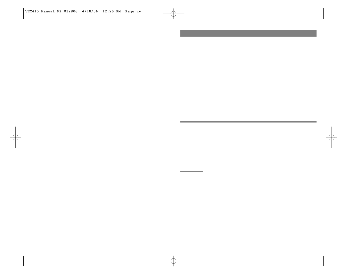 Vector VEC415 User Manual | Page 3 / 6