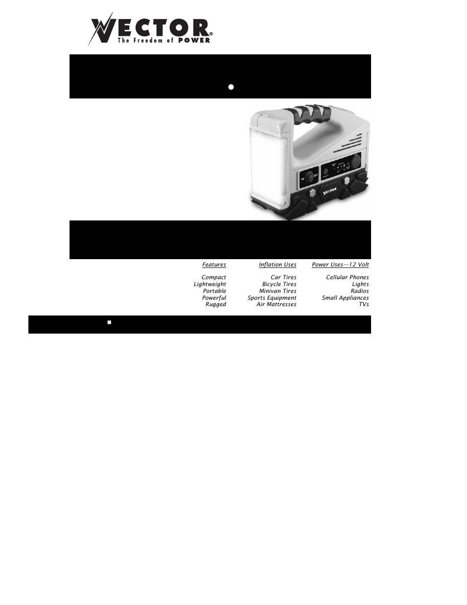 Vector VEC270MG User Manual | 16 pages