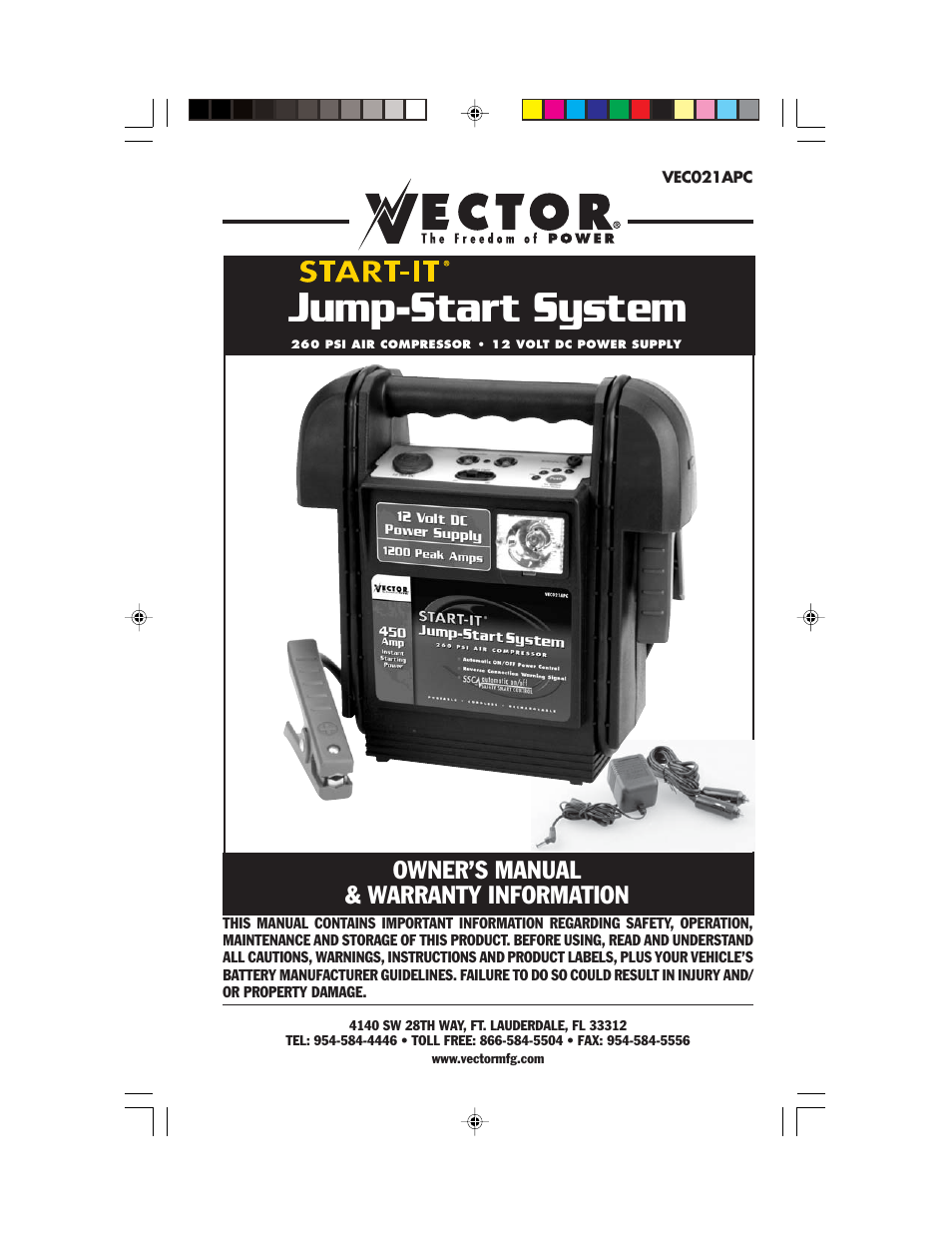 Vector Start-It VEC021APC User Manual | 16 pages