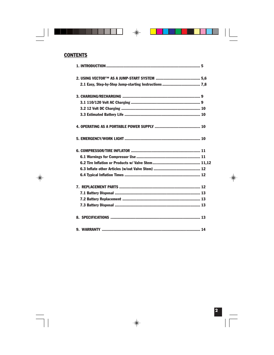 Vector Start-It VEC021APC User Manual | Page 2 / 16