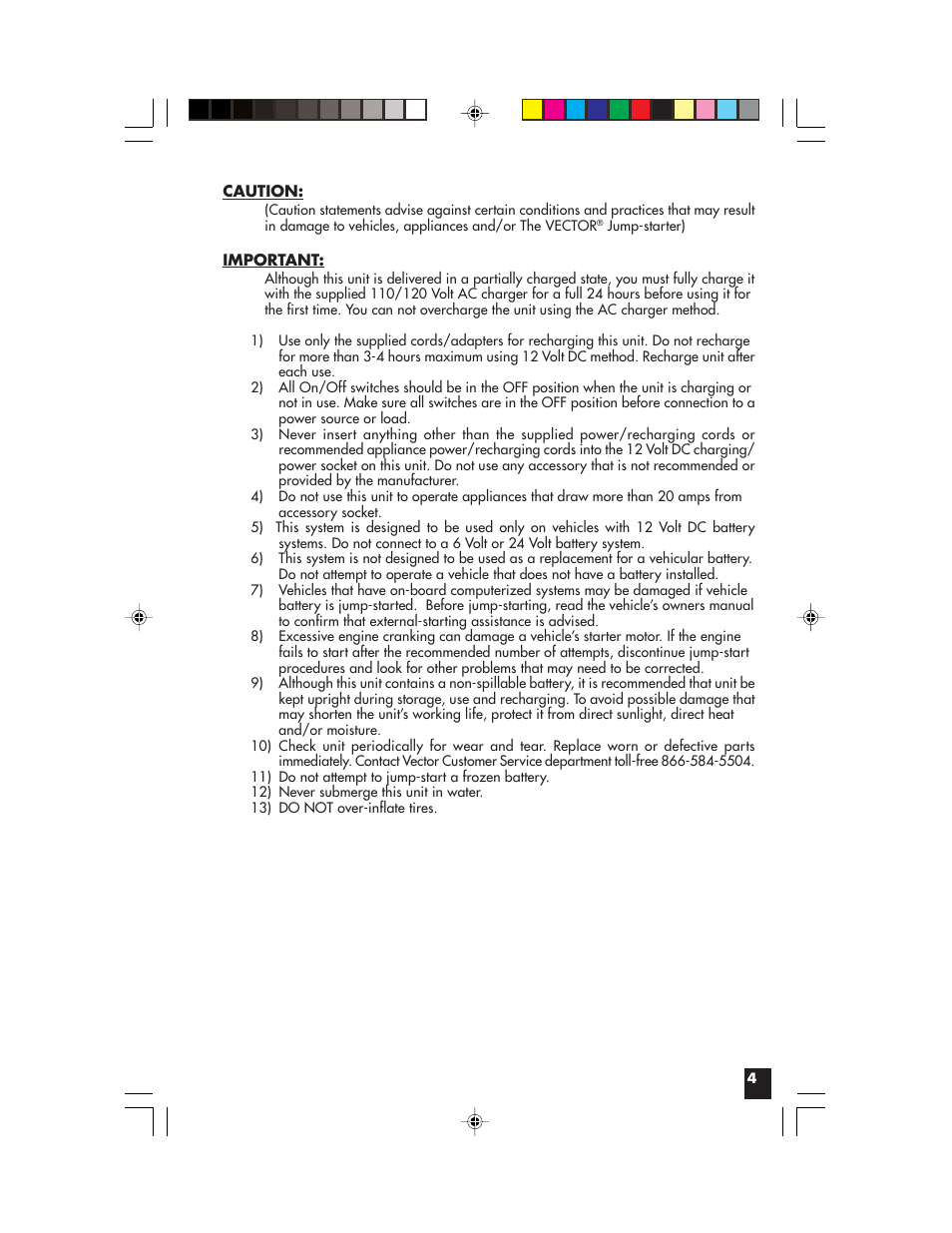 Vector Start-It VEC021APC User Manual | Page 4 / 16