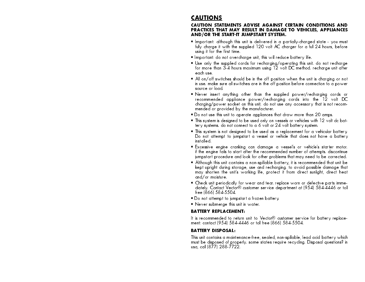 Vector Start-It AB121903 User Manual | Page 4 / 8