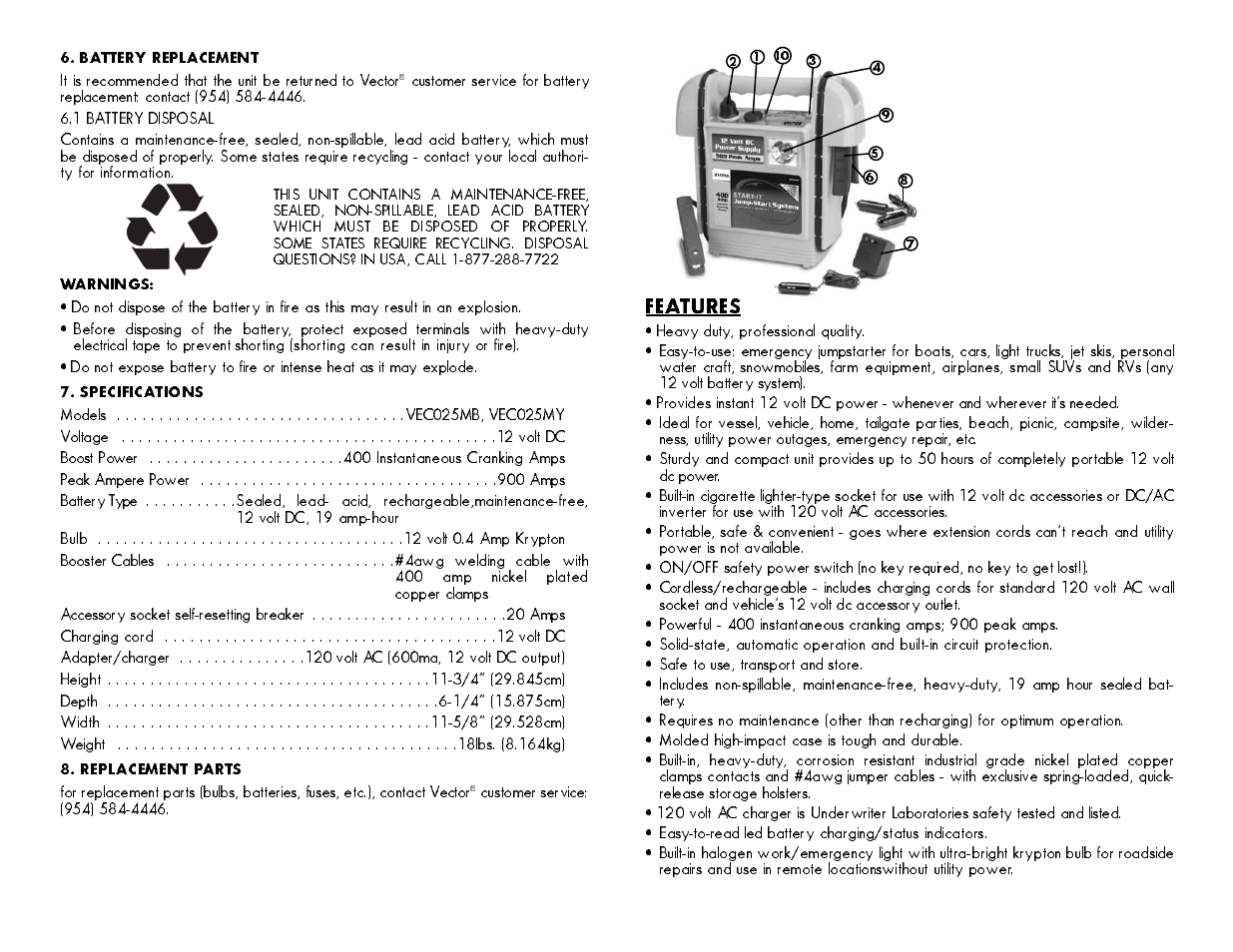 Vector Start-It AB121903 User Manual | Page 5 / 8