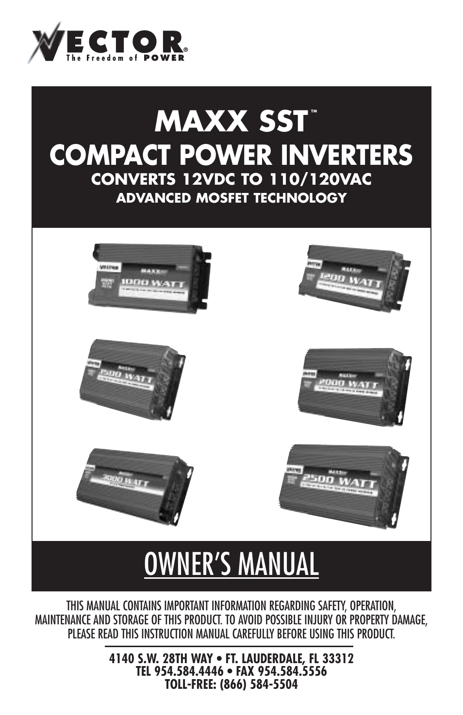 Vector MAXX SST VEC049C User Manual | 21 pages