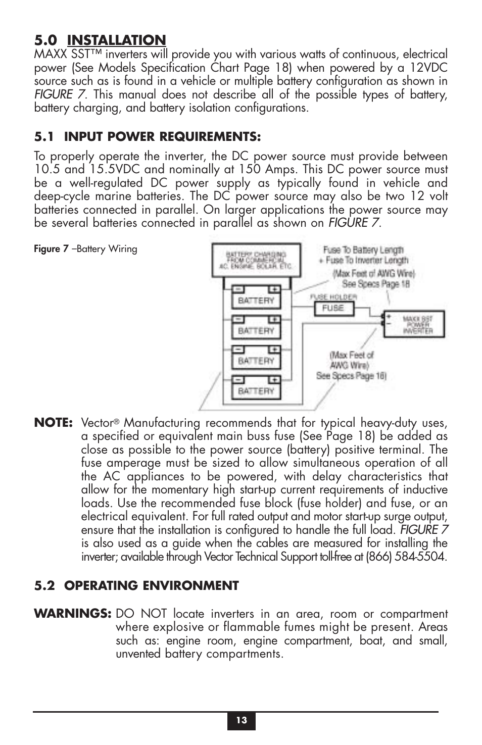 0 installation | Vector MAXX SST VEC049C User Manual | Page 13 / 21